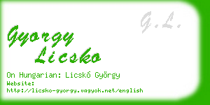 gyorgy licsko business card
